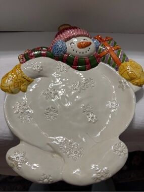 Fitz and Floyd Ceramic Platter - Embossed Backstamp